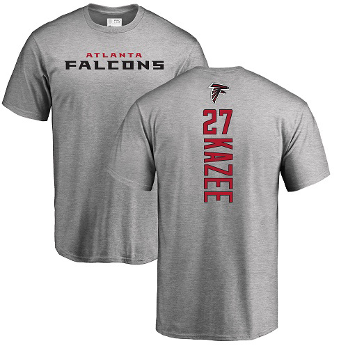 Atlanta Falcons Men Ash Damontae Kazee Backer NFL Football #27 T Shirt